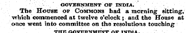 GOVERNMENT OF INDIA. The House of Common...