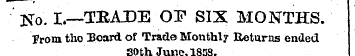 No# i.—TRADE OP SIX MONTHS. From tho Boa...