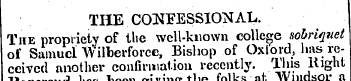 THE CONFESSIONAL. The propriety of the w...