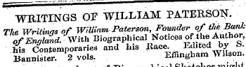 WRITINGS OF WILLIAM PATEUSOT?. ^Si^S^S^r...