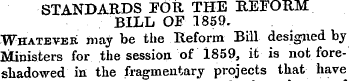 STANDARDS FOR THE REFORM BILL OF 1859. W...