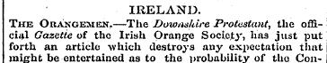IRELAND. The Orangemen.—The Dowmkire Pro...