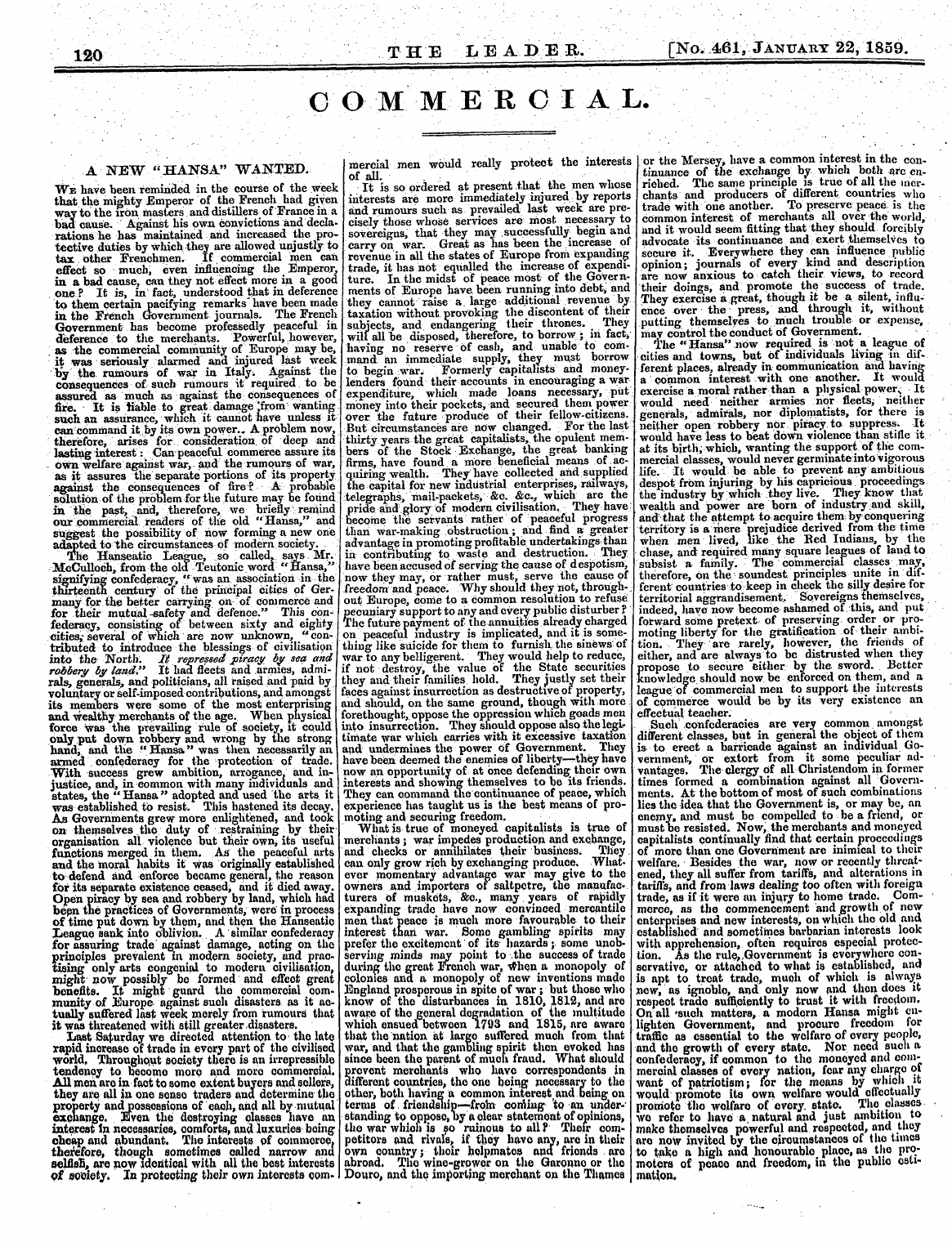 Leader (1850-1860): jS F Y, 2nd edition - O O M M E R 0 I A L.