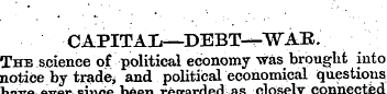 CAPITAL—DEBT-—WAR. The science of politi...