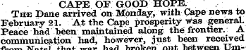 CAPE OF GOOD HOPE. , The Dane arrived on...