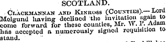 SCOTLAND. Clackmannan ani> Kinross (Coun...