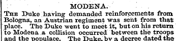 MODENA. The Duke having demanded reinfor...