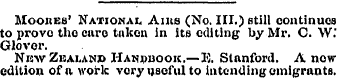 Moorbs' National Aius (No. III.) still c...