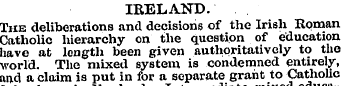 IRELAND. The deliberations and decisions...