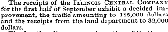 The receipts of the Illinois Central Com...