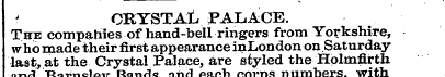 CRYSTAL PALACE. The companies of hand-be...
