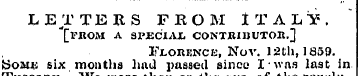 LETTERS FROM ITALY, "[from a special coN...