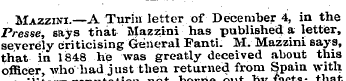 Mazzini.—A Turin letter of December 4, i...