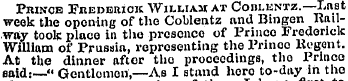 Prince Frederick William at Cohlentz.—-L...