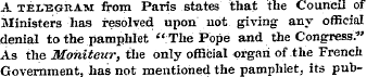 A telegram from Paris states that the Co...