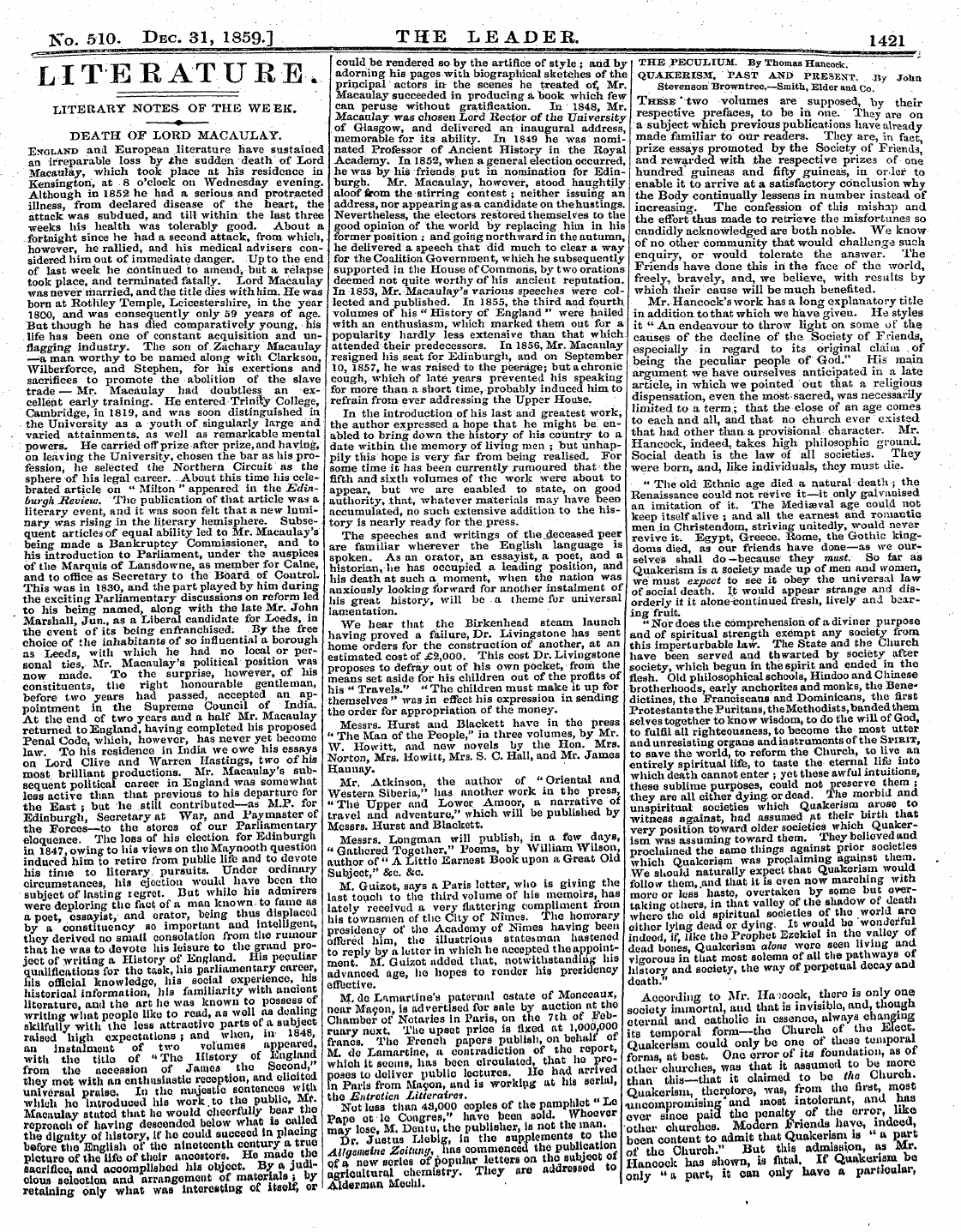Leader (1850-1860): jS F Y, 2nd edition - Liteeature,