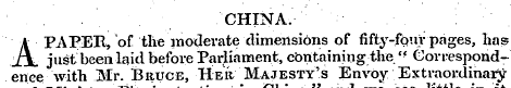 CHINA. A PAPER, of the moderate dimensio...
