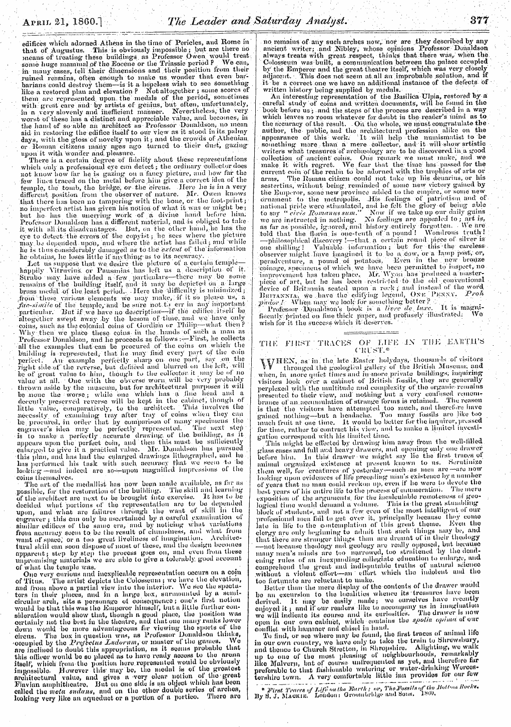 Leader (1850-1860): jS F Y, 2nd edition - Ailchitectube On-G0.1ms.* T Tnsciektific...