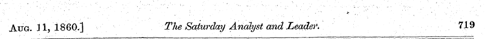 Aug. Ji, I860.] The Saturday Analyst and...