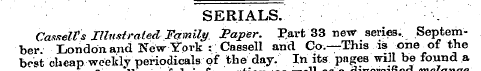SERIALS. CasselVs Illustrated Family Pap...