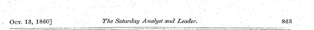 Oct. 13, 1860] The Saturday Analyst and ...