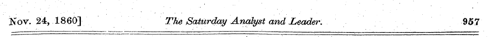 Kov. 24, 1860] The Saturday Analyst and ...