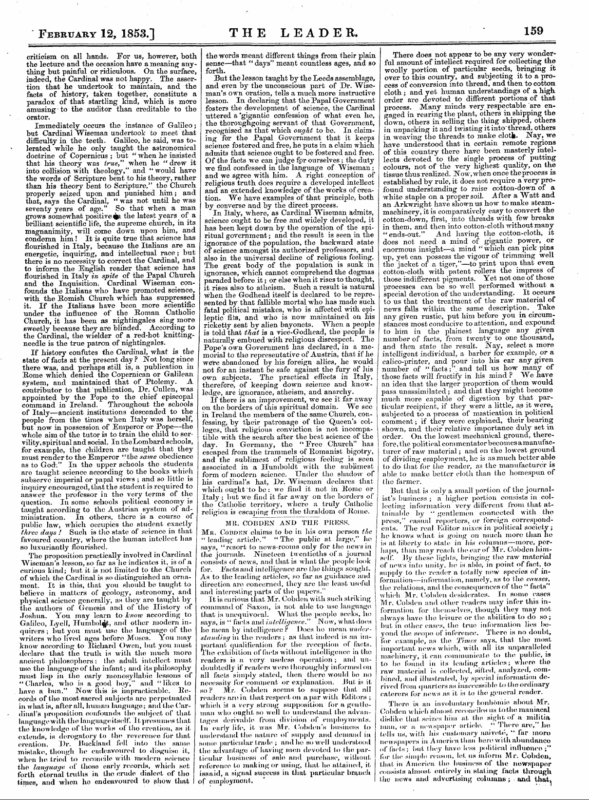 Leader (1850-1860): jS F Y, 1st edition: 15