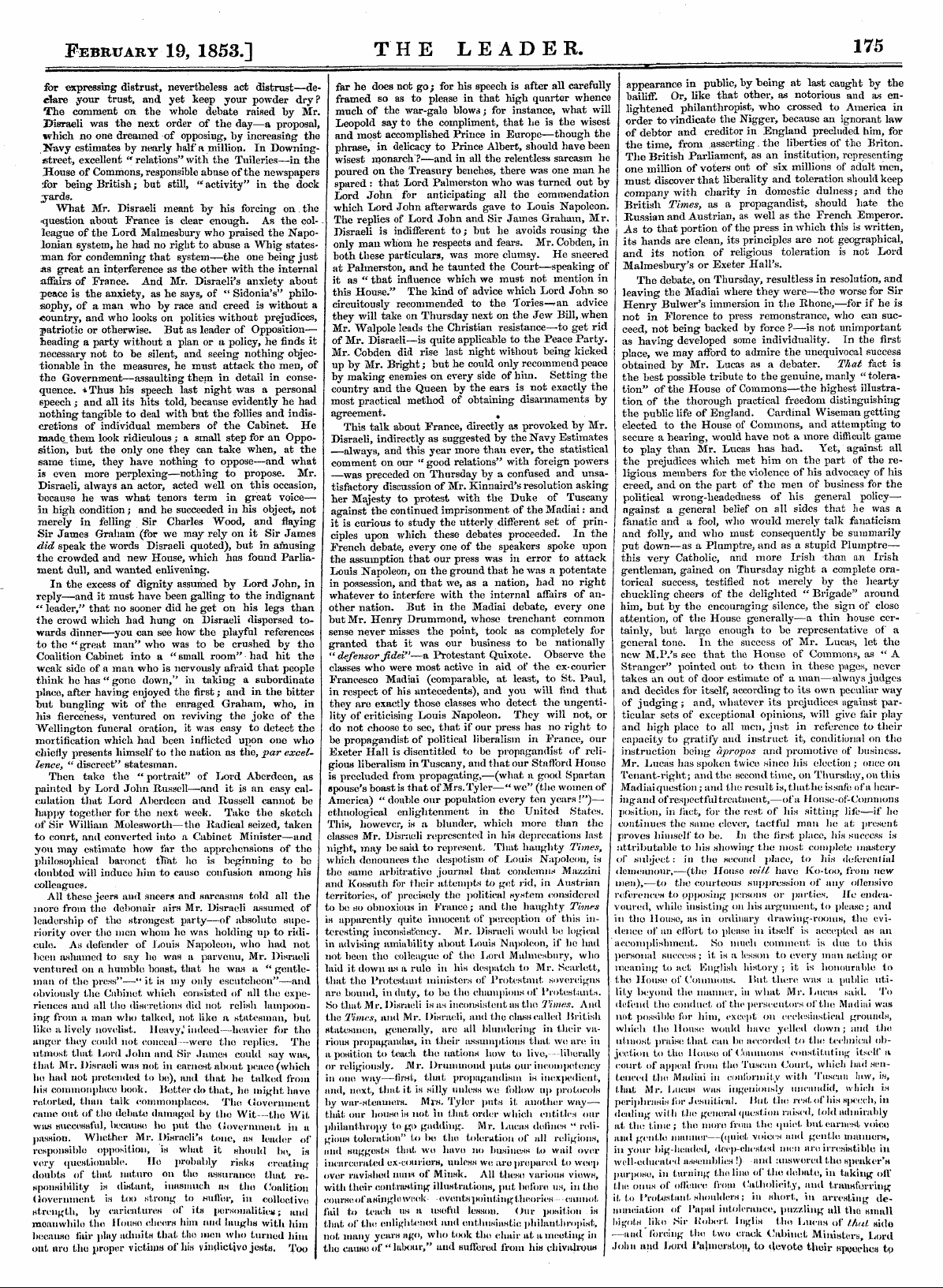 Leader (1850-1860): jS F Y, 1st edition: 7