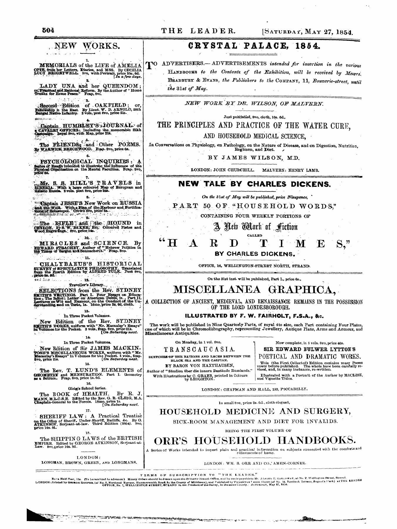 Leader (1850-1860): jS F Y, 1st edition: 24