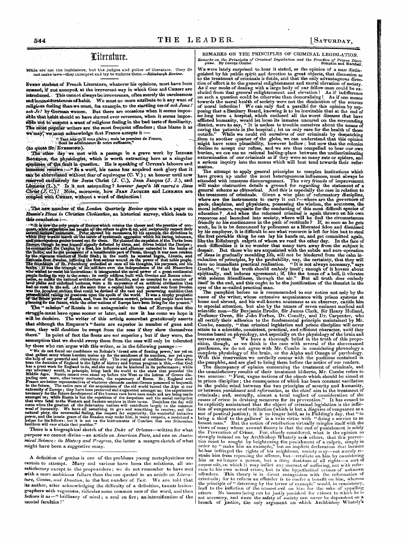 Leader (1850-1860): jS F Y, 1st edition: 16