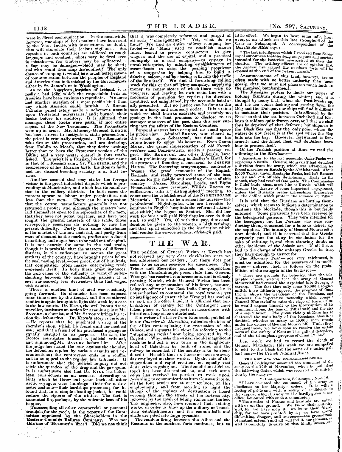Leader (1850-1860): jS F Y, 1st edition - , T It T Wap _L Xx. Ji. Vv A. ±C.