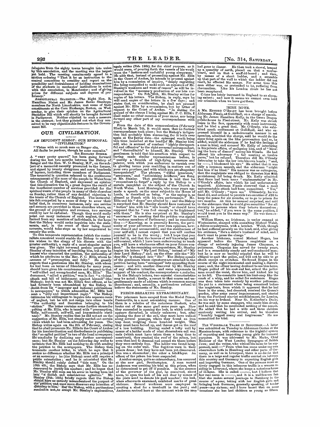 Leader (1850-1860): jS F Y, 1st edition - Ou*L Civilisation V