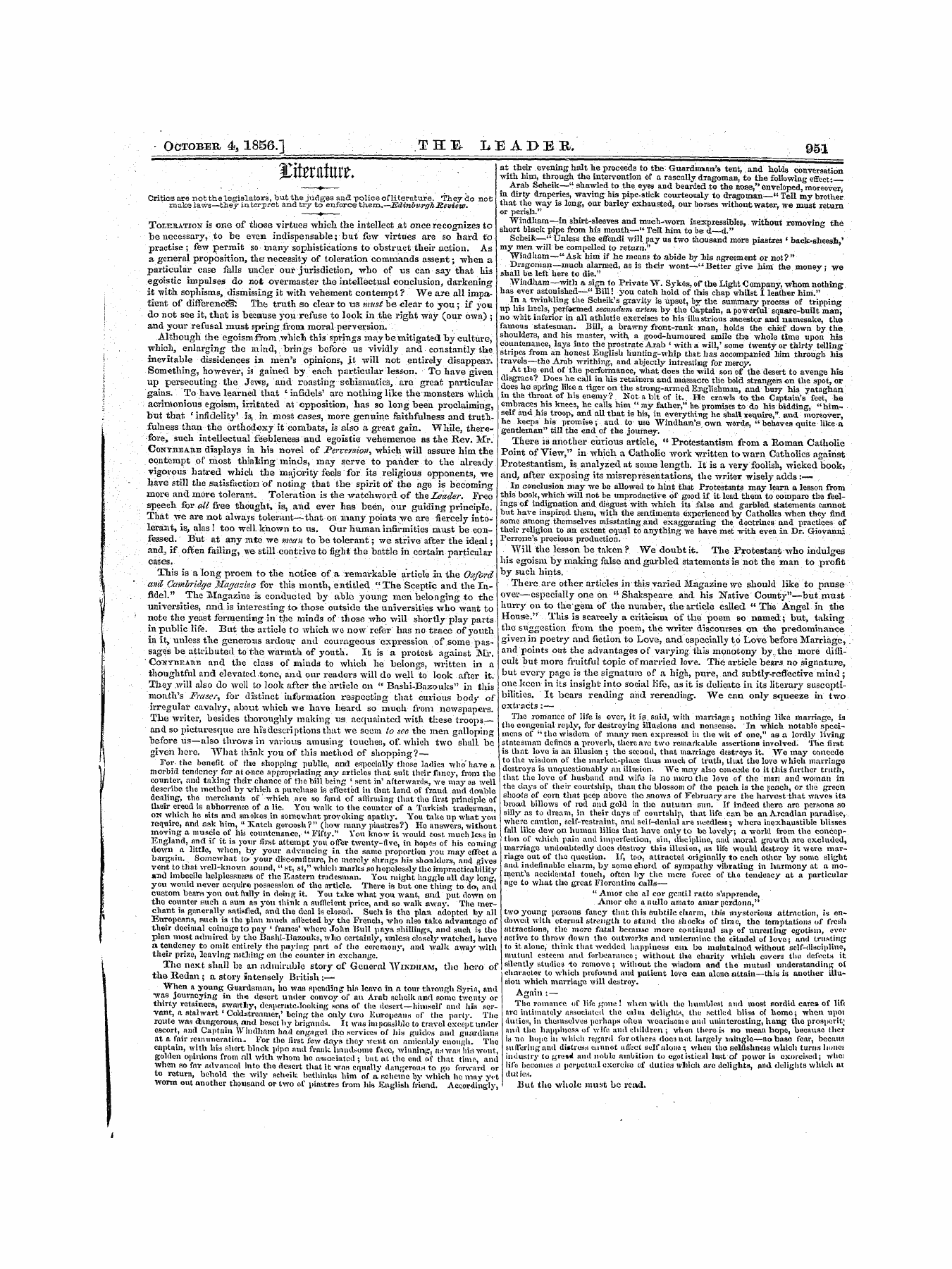 Leader (1850-1860): jS F Y, 1st edition - ^Ipttlm' Rt Titflv ^Luvvuj-Lhv* "