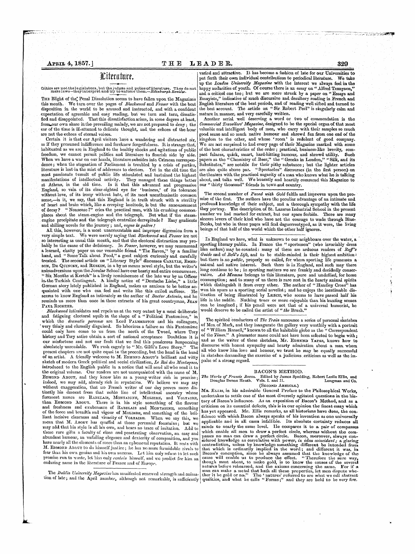 Leader (1850-1860): jS F Y, 1st edition - 3i V Tltvi* 4 Tt*Iv Jluvriuurf*