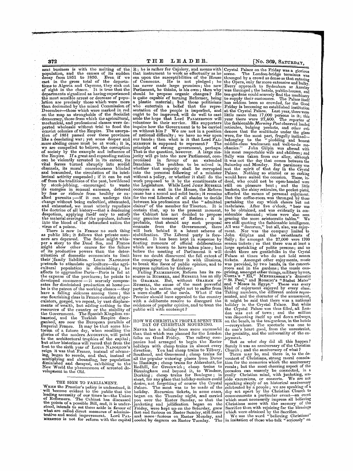 Leader (1850-1860): jS F Y, 1st edition: 12