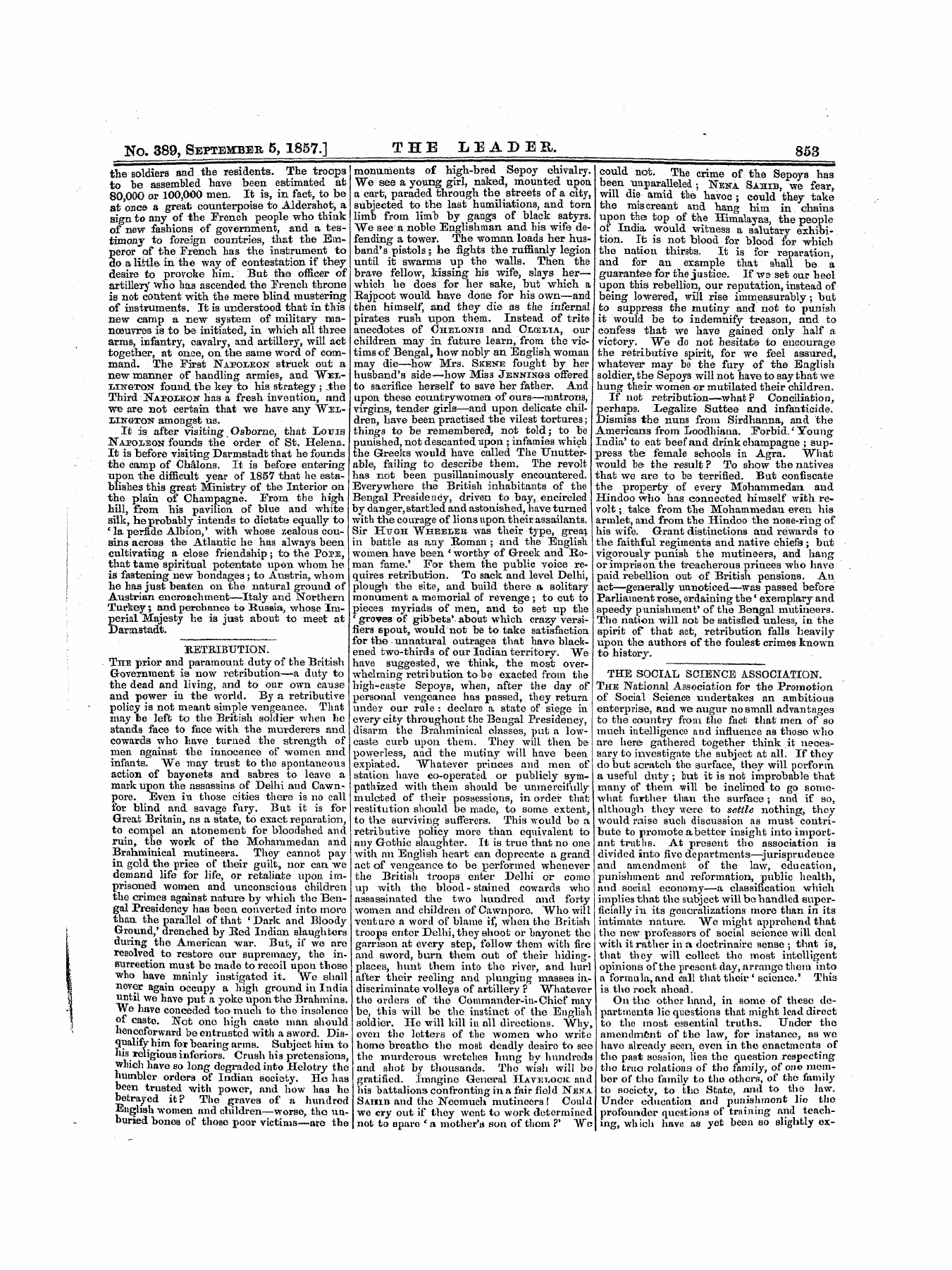 Leader (1850-1860): jS F Y, 1st edition - [ Retribution