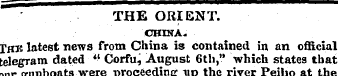THE ORIENT. CHINA - The latest news from...
