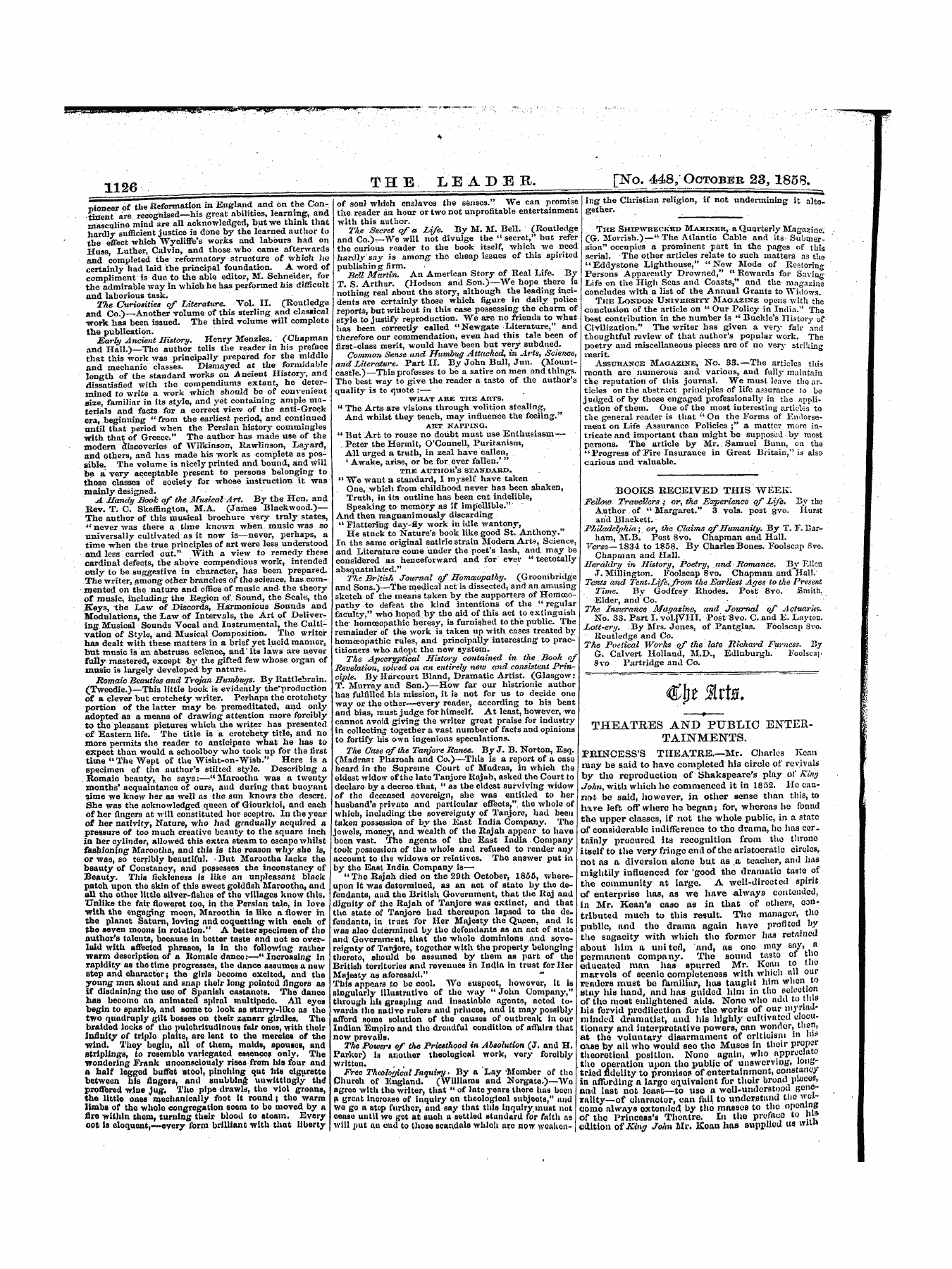 Leader (1850-1860): jS F Y, 1st edition: 14
