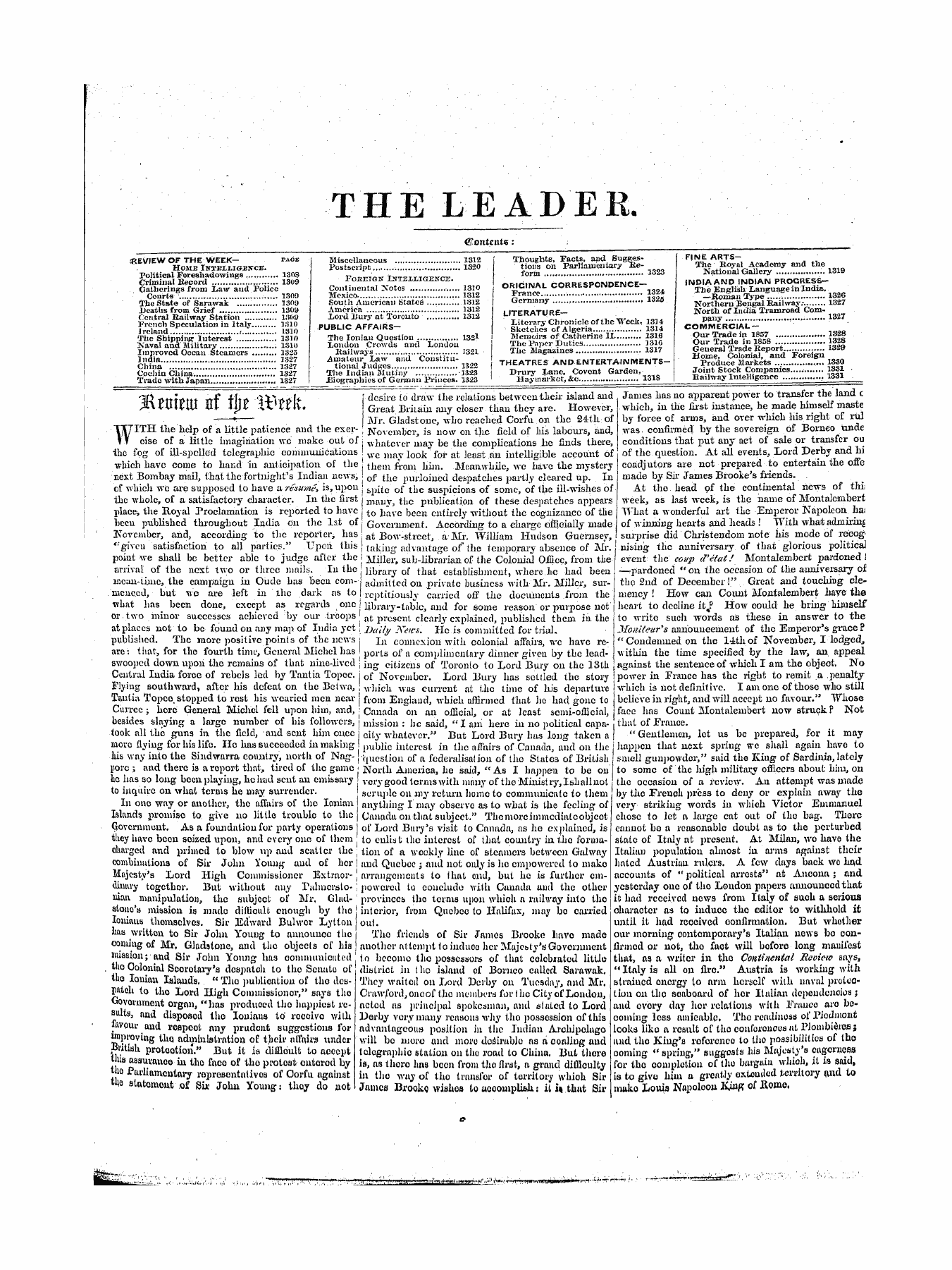 Leader (1850-1860): jS F Y, 1st edition: 3