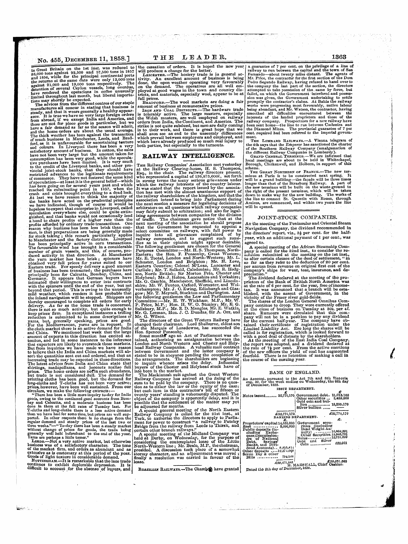 Leader (1850-1860): jS F Y, 1st edition: 27