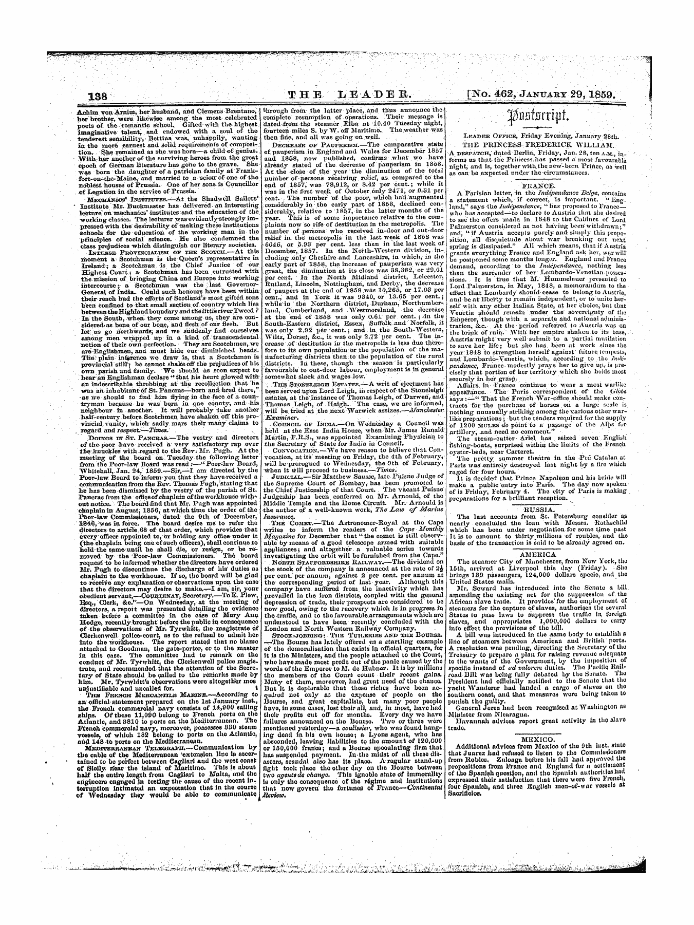 Leader (1850-1860): jS F Y, 1st edition - ^,V± T * « Jc/Oiujjrrt-Pt /\ *¦* ¦ ¦ ..