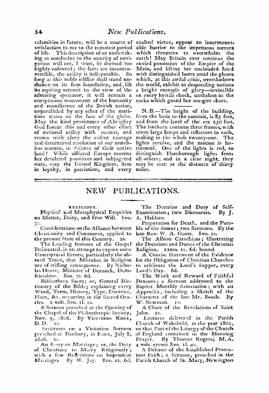 Monthly Repository (1806-1838) and Unitarian Chronicle (1832-1833): F Y, 1st edition - New Publications.