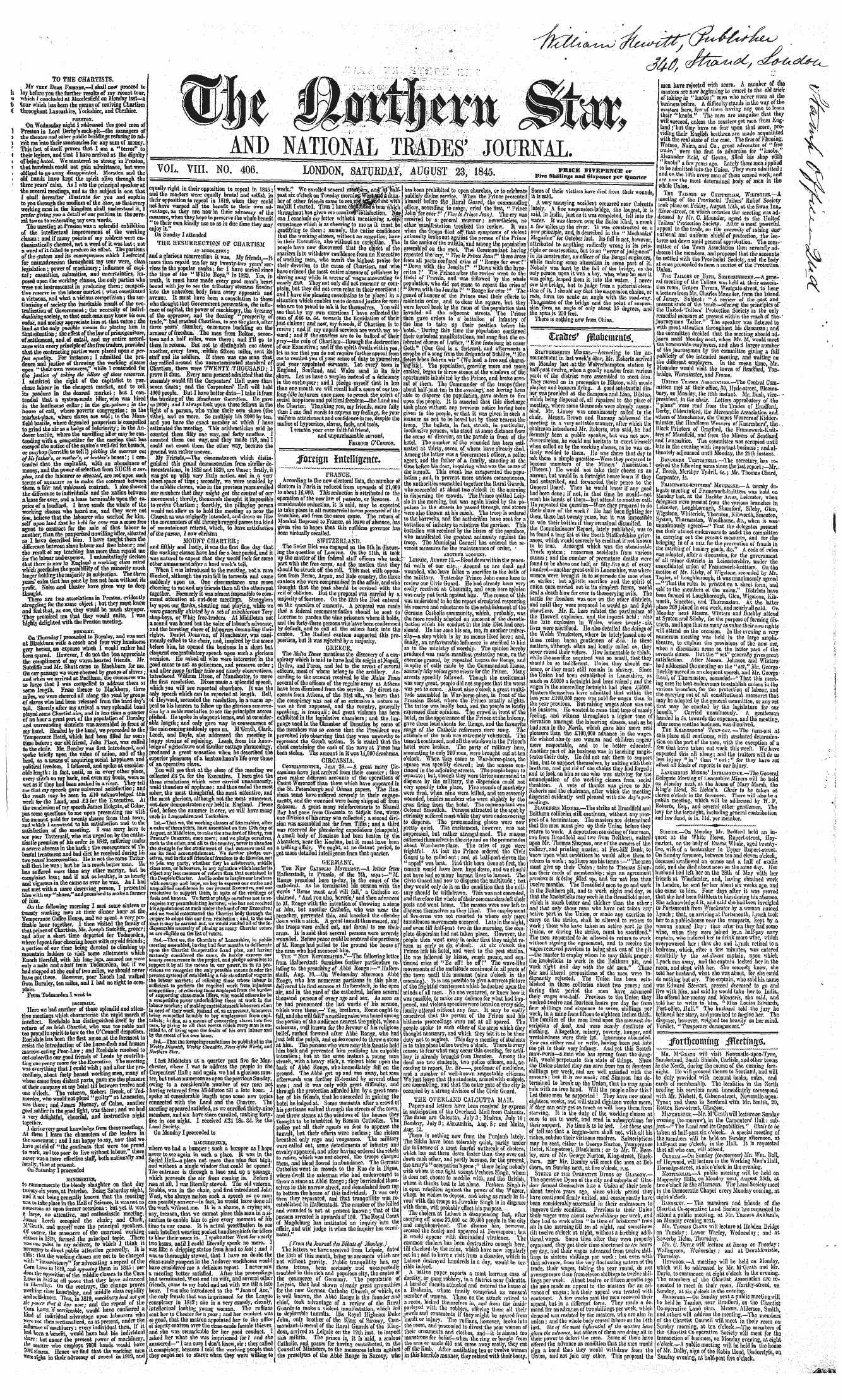 Northern Star (1837-1852): jS F Y, 2nd edition - 4fordp $Ntellupue*