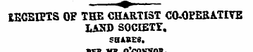 1EGSIPTS OF THE CHARTIST CO-OPERATIVE LA...