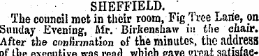 SHEFFIELD. " The council met in their ro...