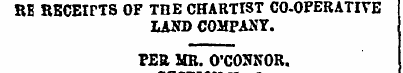 BE BECEIFTS OF THE CHARTIST CO-OPERATIVE...