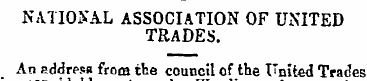 NATIONAL ASSOCIATION OF UNITED TRADES. A...