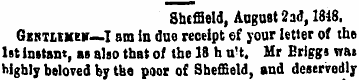 Sheffield, August 2ad, 1848. Gehtlemeh—I...