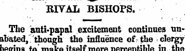 RIVAL BISHOPS. The 'anti-papal excitemen...