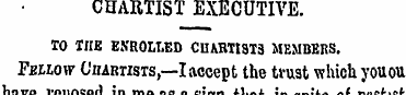 CHARTIST EXECUTIVE. TO THE ENROLLED CHAR...